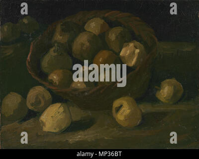 Inglese: cesto di mele Nederlands: me incontrato appels . Inglese: dipinto di Vincent van Gogh, 1885 Nederlands: Schilderij van Vincent van Gogh, 1885 . 1885. 848 mq. ed ha incontrato appels - S0150V1962 - Il Museo di Van Gogh Foto Stock