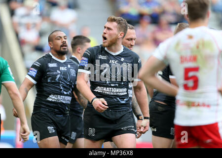 Hull FC's Scott Taylor celebra durante la Betfred Super League, Magic Weekend corrispondono a St James Park, Newcastle. Foto Stock