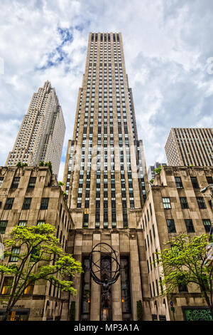 Il Rockefeller Center di New York City, Stati Uniti d'America. Foto Stock