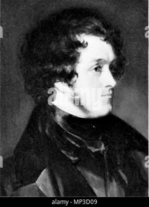 Iainswr001p1 . William Harrison Ainsworth (1805 - 1882), inglese romanziere storico. circa 1834. 1265 William Harrison Ainsworth Foto Stock