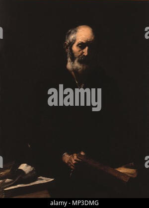 . Français : Platon, José de Ribera, huile sur toile, 1,18 x 0,92 cm, Musée de Picardie, Amiens, Francia. circa 1630. José de Ribera (1591-1652) 1060 Ribera-Platon-Amiens Foto Stock