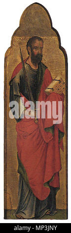 . Italiano: Paolo Veneziano, Polittico dei santi Cosma e Damiano]]. La figura di san Paolo. Opera esposta nella Pinacoteca Tosio Martinengo a Brescia. . Il 16 ottobre 2011. Paolo Veneziano (1300-1365) nomi alternativi Paolo da Venezia; da Venezia Paolo; Paolo da Venezia; Maestro Paolo; maestro Paolo Veneziano Descrizione pittore italiano Data di nascita e morte 1300 1365 Periodo di lavoro Deutsch: 2. Drittel 14. Jh. Inglese: il secondo terzo del XIV secolo sede di lavoro Venezia competente controllo : Q741062 VIAF: 95880464 ULAN: 500032292 LCCN: nr92042214 MusicBrainz: 3c087a18-8e29-4FAB-95a6-184FD6cb2 Foto Stock
