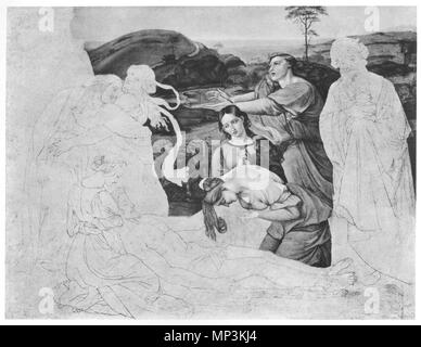 Die Grablegung Christi (Unvollendet) circa 1813. 978 Peter von Cornelius Die Grablegung Christi Foto Stock