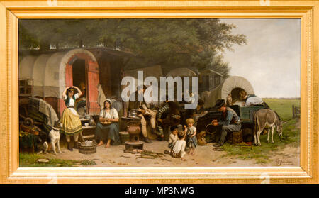 Gli ospiti del circo 1870. 1167 Teylers Museum - H J Scholten - Kermisgasten Foto Stock