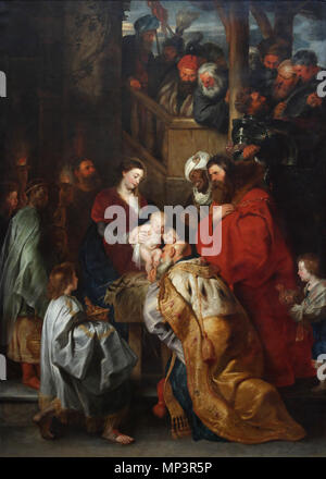 976 Peter Paul Rubens - L'adorazione des Mages Foto Stock