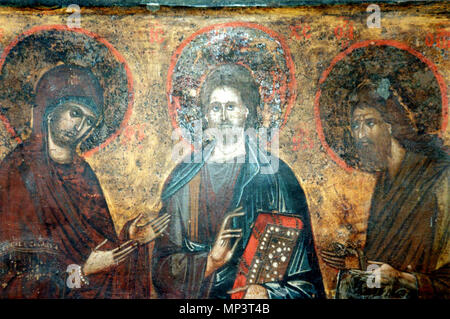 . Inglese: Saint Nicholas Bolnichki affresco della Chiesa . Il 23 gennaio 2005, 14:53:16. 1085 sconosciuto Saint Nicholas Chiesa Bolnichki affresco 24 Foto Stock