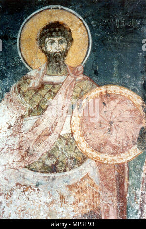 . Inglese: Saint Nicholas Bolnichki affresco della Chiesa . Il 23 gennaio 2005, 15:31:36. 1085 sconosciuto Saint Nicholas Chiesa Bolnichki affresco 11 Foto Stock