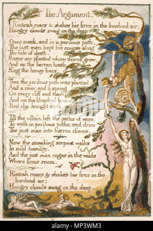 . Inglese: Il Matrimonio del Cielo e l'Inferno COPIA E 1794 Fitzwilliam Museum oggetto 2 . 1794. William Blake (1757-1827) nomi alternativi W. Blake; Uil'iam Bleik Descrizione British pittore, poeta, scrittore, teologo, collezionista e incisore, Data di nascita e morte 28 novembre 1757 12 agosto 1827 Luogo di nascita e morte Broadwick Street Charing Cross sede di lavoro London Authority control : Q41513 VIAF: 54144439 ISNI: 0000 0001 2096 135X ULAN: 500012489 LCCN: N78095331 NLA: 35019221 WorldCat 1177 Il Matrimonio del Cielo e l'Inferno COPIA E 1794 Fitzwilliam Museum oggetto 2 Foto Stock