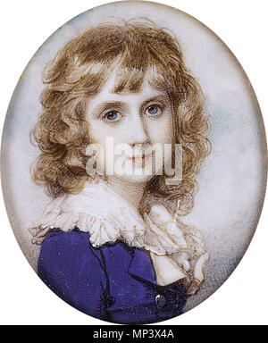 Dr Stephen Lushington (1782-1873), come un ragazzo *inscritto tergo: Stephen/ Lushington/ Luglio 1789 *ovale, 5.1 cm di altezza . Inglese: Dott. Stephen Lushington (1782-1873), come un ragazzo inscritto tergo: Stephen / Lushington / Luglio 1789 ovale, 5.1 cm di altezza . Luglio 1789. Richard Cosway (1742-1821) Descrizione miniatore inglese Data di nascita e morte 5 Novembre 1742 4 luglio 1821 Luogo di nascita e morte Tiverton, Devon Londra sede di lavoro Londra; Autorità di Parigi controllo : Q2539929 VIAF: 40191108 ISNI: 0000 0001 1626 2345 ULAN: 500115280 LCCN: N93108180 NLA: 35510021 WorldCat 1143 Stephen Lushington Foto Stock