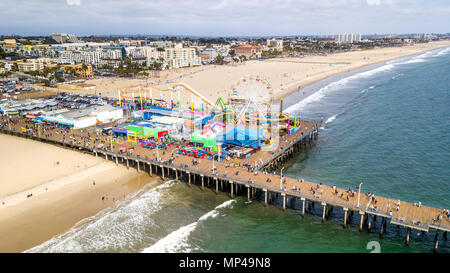 Santa Monica Pier, Santa Monica, California, Stati Uniti d'America Foto Stock