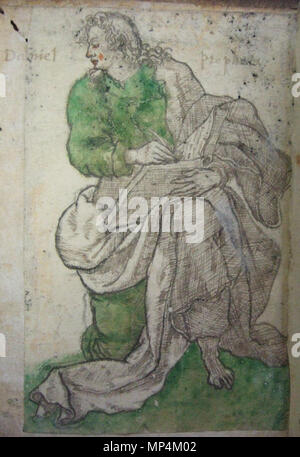 1031 Provisoire3 ex libris dessin prophète Daniel Foto Stock