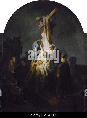 La discesa dalla Croce *olio su pannello *89,6 x 65 cm *1632/1633 la discesa dalla Croce, da Rembrandt 1051 Rembrandt Harmensz. van Rijn 071 Foto Stock