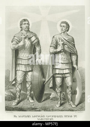 . Inglese: San Princes David & Costantino (VIII secolo) . circa 1882. Mikhail Sabinin (1845-1900) nomi alternativi Gobron Sabinin, მიხეილ (გობრონ) საბინინი (საბინაშვილი), Михаи́л Па́влович Саби́нин Descrizione Georgian-Russian historian iconografo e Data di nascita e morte 1845 10 Maggio 1900 Luogo di nascita e morte Tbilisi, Georgia Mosca posizione Lavoro Georgia competente controllo : Q529252 VIAF: 45933123 LCCN: N90724889 WorldCat 1082 Sabinin. San Davide &AMP; Costantino Foto Stock