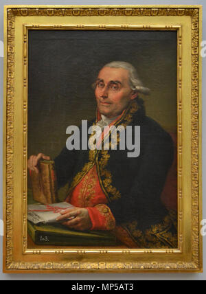 1232 Vicent López Portaña, retrat del gravador Manuel Asensi Monfortani, Museu de Belles Arts de València Foto Stock