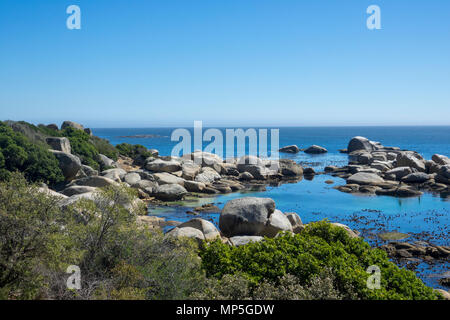 Vista su Hout Bay dalla Chapman's Peak strada a pedaggio, Sud Africa Foto Stock