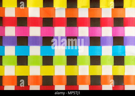 Tessuti colorati pattern fatta di plastica. Foto Stock