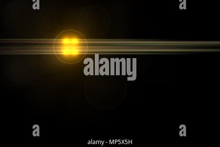Abstract sun burst con digital lens flare sfondo.Abstract digital lens flares speciali effetti di luce su sfondo nero Foto Stock