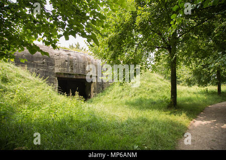 Il tedesco II guerra mondiale tipo bunker 669 volte a Het Haringvliet,nel villaggio olandese di Willemstad comune di Moerdijk. Foto Stock