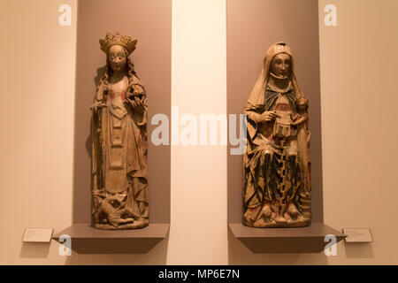 Inglese: Santa Caterina e San Anne . Español: Santa Catalina y Santa Ana. Français: Sainte Catherine et Sainte Anne. Português: Santa Catarina e Santa Ana da 1400 fino al 1500. Ignoti maestri.. 813 Lisboa-Museu Nacional de Arte Antiga-Santa Catarina e Santa Ana-20140917 Foto Stock