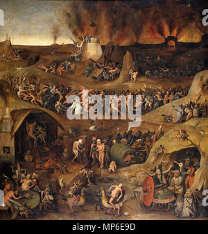 . Español: El Infierno, firmado '1570/peeter huys fe.', óleo sobre tabla, 86 x 82 cm, Madrid, Museo del Prado . 1570. Peeter Huys 971 Peeter huys-infierno-prado Foto Stock