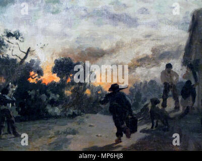 Incendio en el Bosque prima di 1912. 813 Lira, Pedro - Incendio en el Bosque -osm 24.5x38 Foto Stock