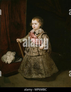 1058 Retrato del príncipe Baltasar Carlos, por Diego Velázquez Foto Stock