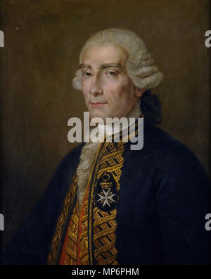 El marino Jorge Juan. Español: Retrato del marino español Jorge Juan y Santacilia (1713-1773), que También fue Caballero de la Orden de Malta. Català: Jordi Joan ho Santacília (1713-1773), Científic, marí, ambaixador ho matemàtic espanyol. . 1828. 738 Jorge Juan y Santacilia Foto Stock