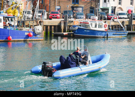 Weymouth. 21 maggio 2018. Il weekend è stupenda meteo continua nella nuova settimana nel soleggiato, Weymouth Dorset Credito: stuart fretwell/Alamy Live News Foto Stock