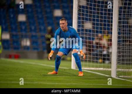 Lukasz Skorupski di Roma durante l'italiano 'Serie A' match tra Sassuolo 0-1 Roma allo Stadio Mapei il 20 maggio 2018 a Reggio Emilia, Italia. Credito: Maurizio Borsari/AFLO/Alamy Live News Foto Stock