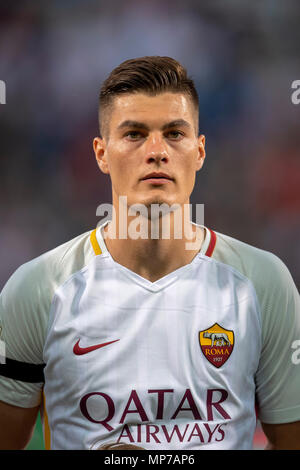 Patrik Schick di Roma durante l'italiano 'Serie A' match tra Sassuolo 0-1 Roma allo Stadio Mapei il 20 maggio 2018 a Reggio Emilia, Italia. Credito: Maurizio Borsari/AFLO/Alamy Live News Foto Stock