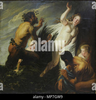 Panoramica e Syrinx Պանը և Սիրինկսը del xvii secolo. 683 Jacob Jordaens. Panoramica e Syrinx Foto Stock