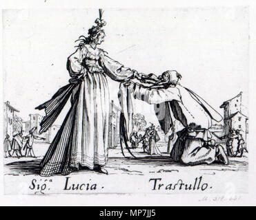 . Français : Jacques Callot, Balli di Sfessania. c. 1622. Incisione. Collezione privata. circa 1622. Jacques Callot (1592-1635) Descrizione incisore francese, disegnatore e incisore Data di nascita e morte tra il 25 marzo 1592 e 21 Agosto 1592 25 marzo 1635 Luogo di nascita e morte Nancy Nancy sede di lavoro Nancy, Firenze, Torino, Roma, Breda, Bruxelles, Parigi competente controllo : Q460124 VIAF: 19687783 ISNI: 0000 0001 2122 9857 *** ULAN: 500021688 LCCN: N50032190 NLA: 35024962 WorldCat 690 Jacques Callot, Balli di Sfessania.(6) c. 1622. Incisione. Collezione privata. Foto Stock