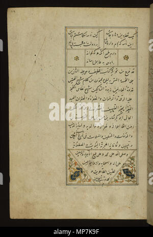 W.605.119un 692 Jamal al-Din Muhammad al-Siddiqi al-Isfahani - Colophon - Walters W605119A - Pagina completa Foto Stock