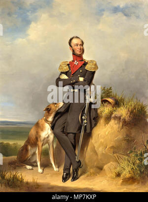 Inglese: Guglielmo II (1792-1849), Re dei Paesi Bassi. Nederlands: Willem II (1792-1849), koning der Nederlanden 1840. 694 Jan Adam Kruseman Guglielmo II Re dei Paesi Bassi 1840 Foto Stock