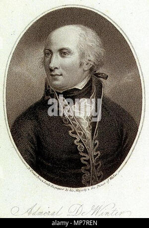 . Inglese: Ammiraglio de Winter (dall'immagine originale). Dipinto dal signor Orme & presentato dall'Ammiraglio al Signore il visconte . Il 18 dicembre 1797. 706 Jan Willem De Winter Foto Stock