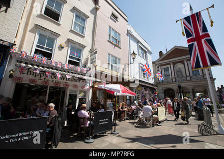 Il principe Harry e Meghan Merkle Royal Wedding, Windsor, Berkshire, Regno Unito Foto Stock