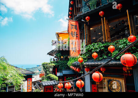 Jiufen, Taiwan - 26 Aprile 2018 : Teahouse a Jiufen old street Foto Stock