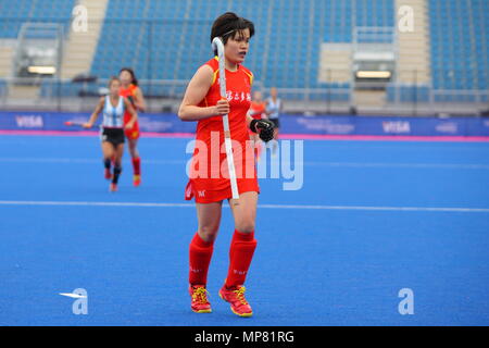 La Visa International invitational torneo di hockey, Argentina vs Cina al Hockey Stadium London Olympic Park 2 Maggio 2012 --- Image by © Paolo Cunningham Foto Stock