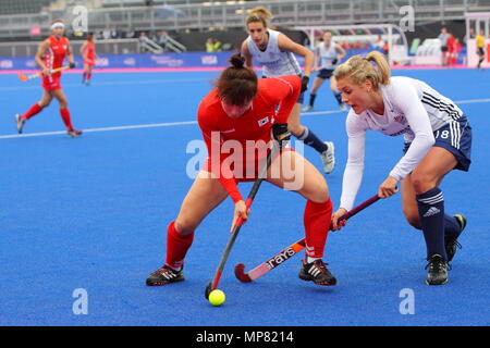 La Visa International invitational torneo di hockey, Gran Bretagna vs Repubblica di Corea presso la riva del fiume Arena Hockey Stadium London Olympic Park 2 Maggio 2012 --- Image by © Paolo Cunningham Foto Stock