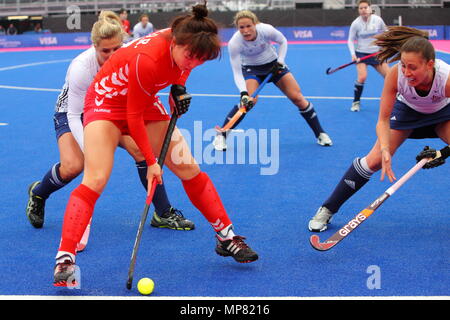 La Visa International invitational torneo di hockey, Gran Bretagna vs Repubblica di Corea presso la riva del fiume Arena Hockey Stadium London Olympic Park 2 Maggio 2012 --- Image by © Paolo Cunningham Foto Stock