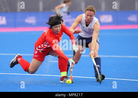 La Visa International invitational torneo di hockey, Gran Bretagna vs Repubblica di Corea presso la riva del fiume Arena Hockey Stadium London Olympic Park 2 Maggio 2012 --- Image by © Paolo Cunningham Foto Stock