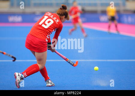 La Visa International invitational torneo di hockey, Gran Bretagna vs Repubblica di Corea presso la riva del fiume Arena Hockey Stadium London Olympic Park 2 Maggio 2012 --- Image by © Paolo Cunningham Foto Stock