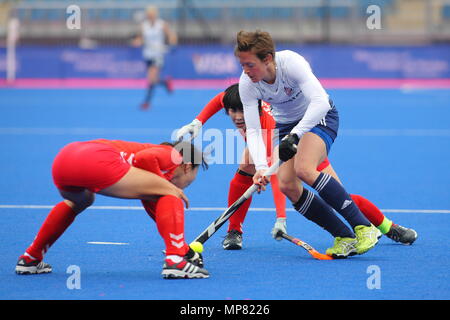 La Visa International invitational torneo di hockey, Gran Bretagna vs Repubblica di Corea presso la riva del fiume Arena Hockey Stadium London Olympic Park 2 Maggio 2012 --- Image by © Paolo Cunningham Foto Stock