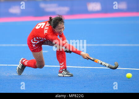 La Visa International invitational torneo di hockey, Gran Bretagna vs Repubblica di Corea presso la riva del fiume Arena Hockey Stadium London Olympic Park 2 Maggio 2012 --- Image by © Paolo Cunningham Foto Stock