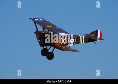 Sopwith Camel Replica D1851, Ikanopit, G-BZSC, presso Old Warden, Shuttleworth Collection, Foto Stock