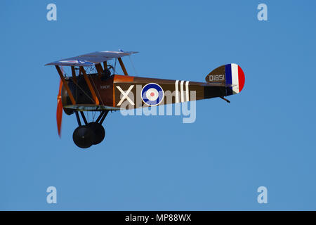 Sopwith Camel Replica D1851, Ikanopit, G-BZSC, presso Old Warden, Shuttleworth Collection, Foto Stock