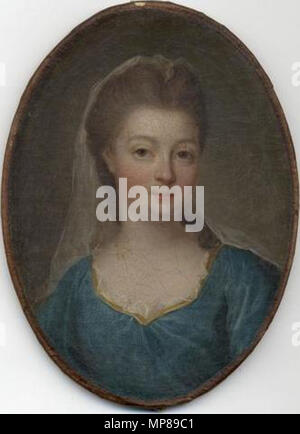 711 Jean Marie Ribou, Portrait de Louise-Françoise de Bourbon (c. 1776, Musée Condé) Foto Stock