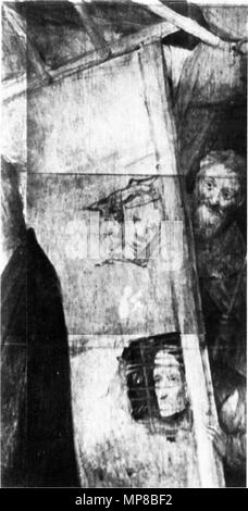 . L Adorazione dei Magi [pannello centrale, dettaglio infra-rosso fotografia dal centro di documentazione tecnica del Museo del Prado]. circa 1495. Hieronymus Bosch (circa 1450-1516) nomi alternativi Jheronimus Bosch, Jheronimus van Aken, Jheronimus van Aeken, Jheronimus Anthonissoen van Aken Descrizione pittore fiammingo e cassetto Data di nascita e morte nel 1450 circa 9 agosto 1516 (sepolta) Luogo di nascita e morte di 's-Hertogenbosch 's-Hertogenbosch periodo di lavoro 1474-1516 posizione Lavoro 's-Hertogenbosch competente controllo : Q130531 VIAF: 76401424 ISNI: 0000 0001 2102 478X ULAN: 500000759 L Foto Stock