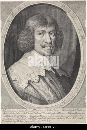 . Inglese: Johan Albert van Solms 1599-1648 comandante militare dell'esercito Olandese e governatore di Utrecht e Maastricht . 1632. Crispijn van de Passe (II) 722 Johan Albert van solms Foto Stock