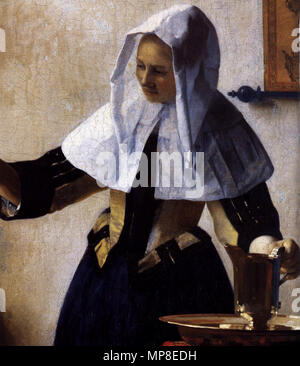 Giovane donna con una brocca di acqua (dettaglio) tra 1660 e 1662. 730 Johannes Vermeer - una giovane donna con una brocca di acqua (dettaglio) - WGA24664 Foto Stock